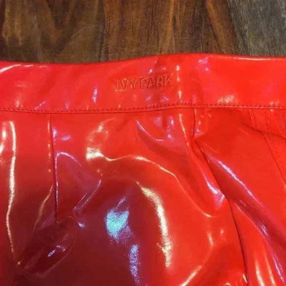 Adidas lvy Park Faux Latex Straight-Leg Pants - Picture 5 of 12